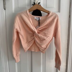 Ballet Pink Twist Front Crop Top